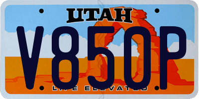 UT license plate V850P