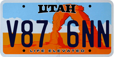 UT license plate V876NN