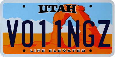 UT license plate VO11NGZ