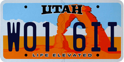 UT license plate W016II