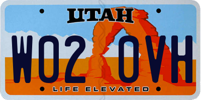 UT license plate W020VH