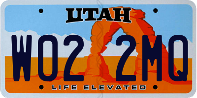 UT license plate W022MQ