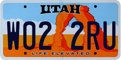 UT license plate W022RU