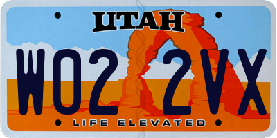 UT license plate W022VX