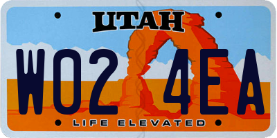 UT license plate W024EA