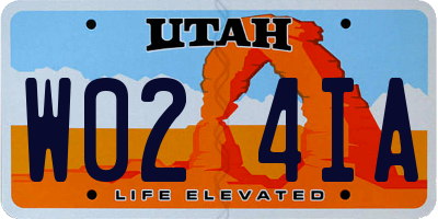 UT license plate W024IA