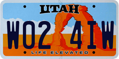 UT license plate W024IW