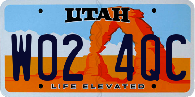 UT license plate W024QC