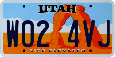 UT license plate W024VJ