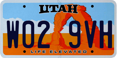 UT license plate W029VH