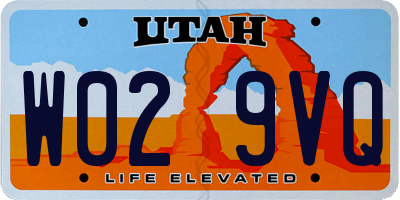 UT license plate W029VQ