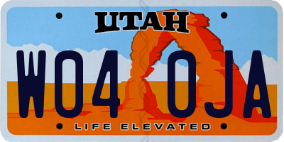 UT license plate W040JA
