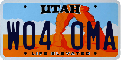 UT license plate W040MA
