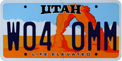 UT license plate W040MM
