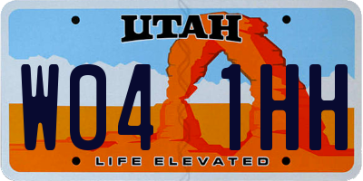 UT license plate W041HH