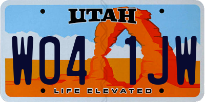 UT license plate W041JW