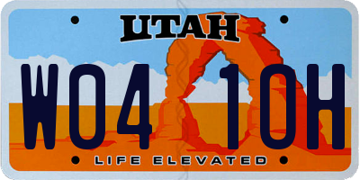 UT license plate W041OH