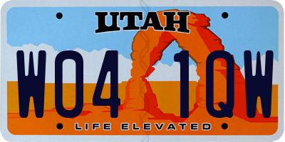 UT license plate W041QW
