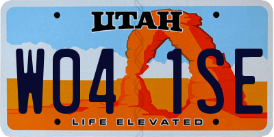 UT license plate W041SE