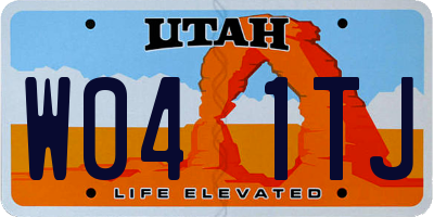 UT license plate W041TJ