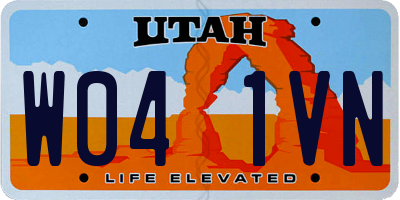 UT license plate W041VN