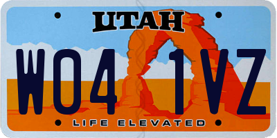 UT license plate W041VZ