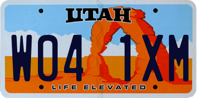 UT license plate W041XM