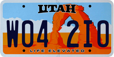 UT license plate W042IO