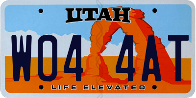 UT license plate W044AT