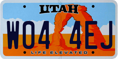UT license plate W044EJ
