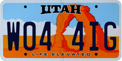 UT license plate W044IG