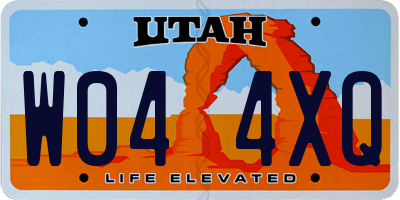 UT license plate W044XQ