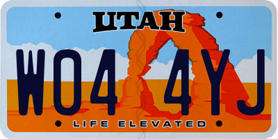 UT license plate W044YJ