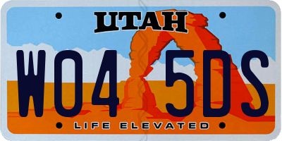 UT license plate W045DS