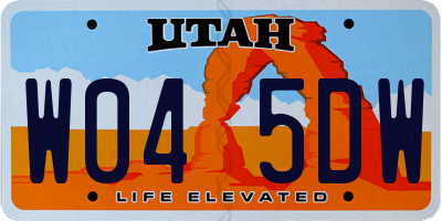 UT license plate W045DW