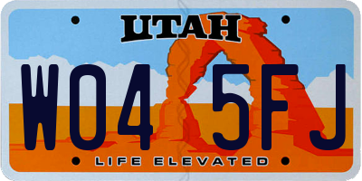 UT license plate W045FJ