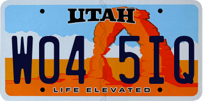 UT license plate W045IQ