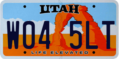 UT license plate W045LT