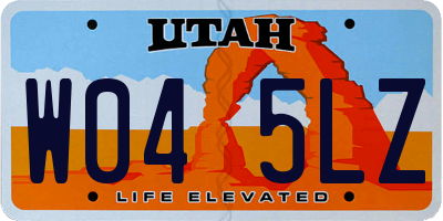 UT license plate W045LZ