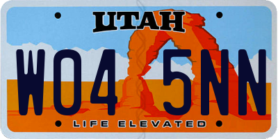 UT license plate W045NN