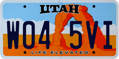 UT license plate W045VI