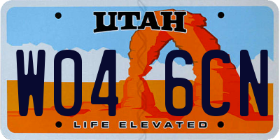 UT license plate W046CN