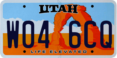 UT license plate W046CQ