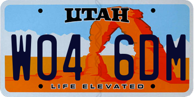 UT license plate W046DM