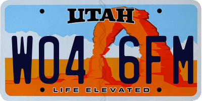 UT license plate W046FM