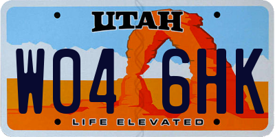 UT license plate W046HK