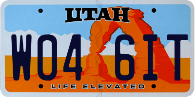 UT license plate W046IT