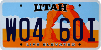 UT license plate W046OI