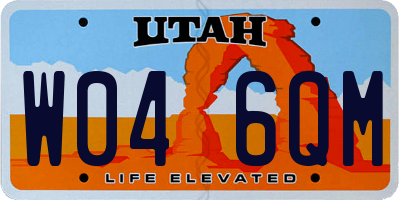 UT license plate W046QM