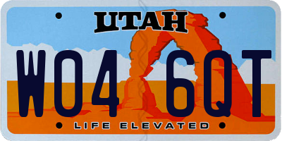 UT license plate W046QT